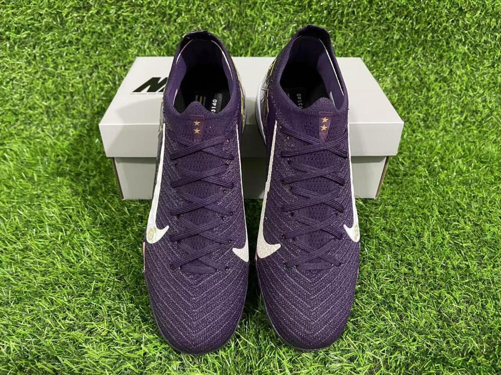 Men's Nike Air Zoom Mercurial Vapor 16 Elite TF Football Shoes - Purple/White/Gold