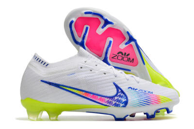 Men's Nike Air Zoom Mercurial Vapor 15 Elite FG Football Boots - White/Blue/Pink/Yellow
