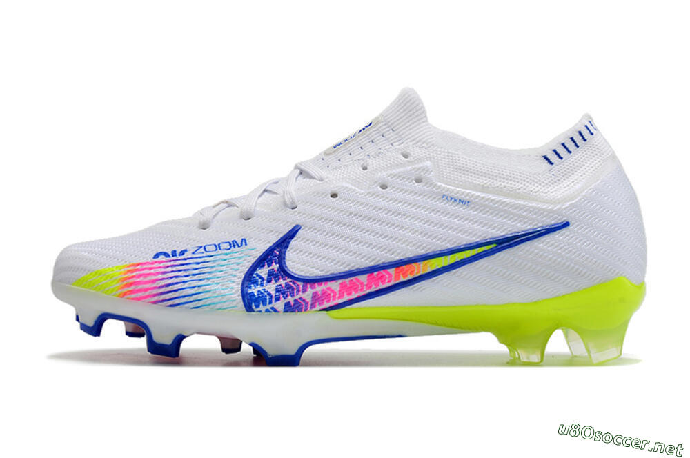 Men's Nike Air Zoom Mercurial Vapor 15 Elite FG Football Boots - White/Blue/Pink/Yellow 0