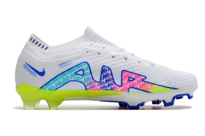 Men's Nike Air Zoom Mercurial Vapor 15 Elite FG Football Boots - White/Blue/Pink/Yellow