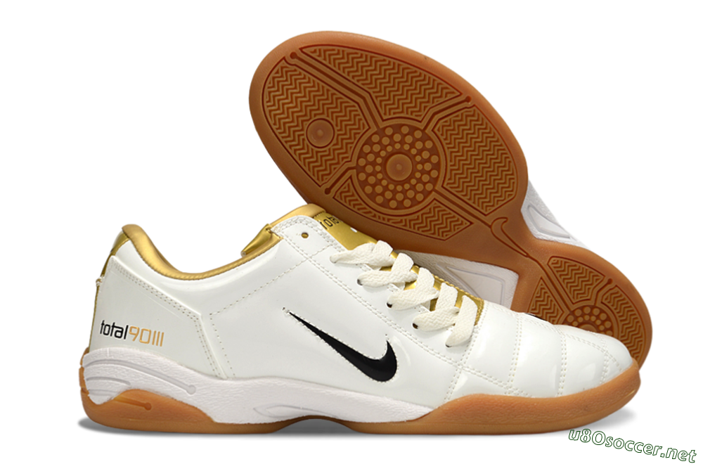 Men's Nike Total 90 III IC Football Shoes - Beige/Black/White 2