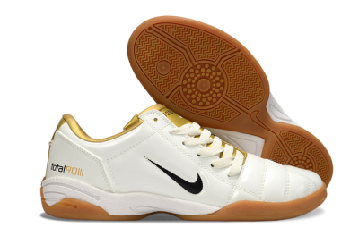 Men's Nike Total 90 III IC Football Shoes - Beige/Black/White