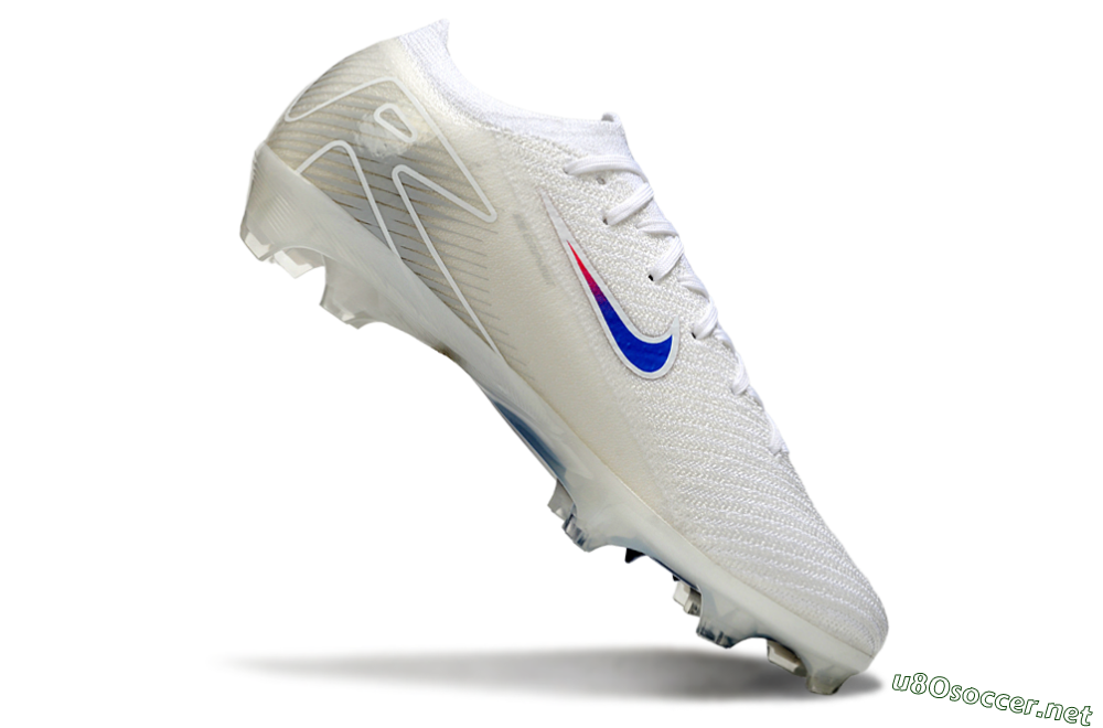 Unisex Nike Air Zoom Mercurial Vapor 16 Elite FG Football Boots - White/Blue/Pink 5