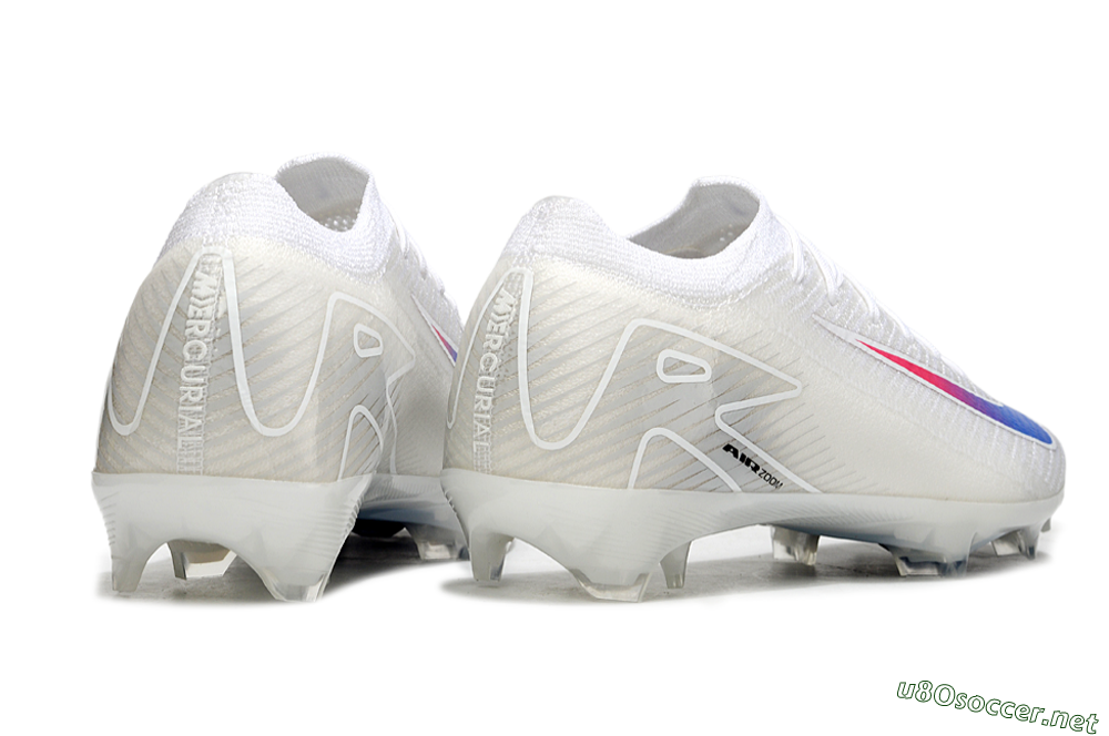Unisex Nike Air Zoom Mercurial Vapor 16 Elite FG Football Boots - White/Blue/Pink 7
