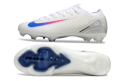 Unisex Nike Air Zoom Mercurial Vapor 16 Elite FG Football Boots - White/Blue/Pink