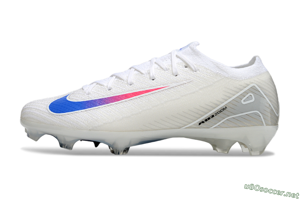 Unisex Nike Air Zoom Mercurial Vapor 16 Elite FG Football Boots - White/Blue/Pink 0