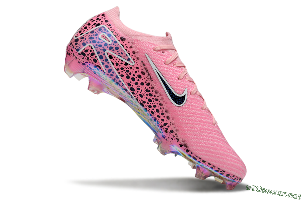 Unisex Nike Air Zoom Mercurial Vapor 16 Elite FG Football Boots - Pink/White/Leopard 5