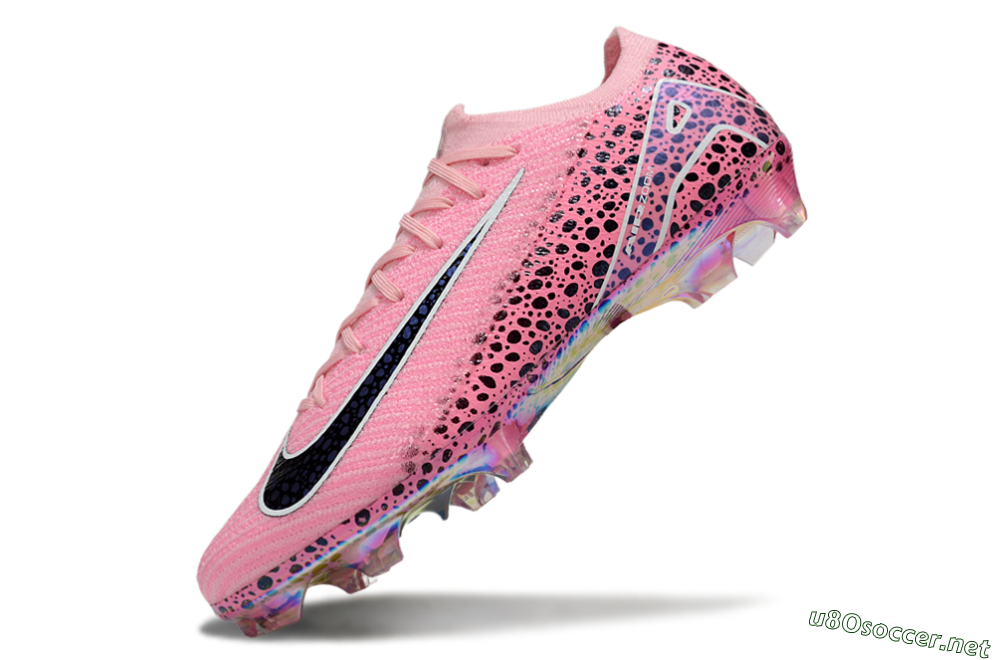 Unisex Nike Air Zoom Mercurial Vapor 16 Elite FG Football Boots - Pink/White/Leopard 6