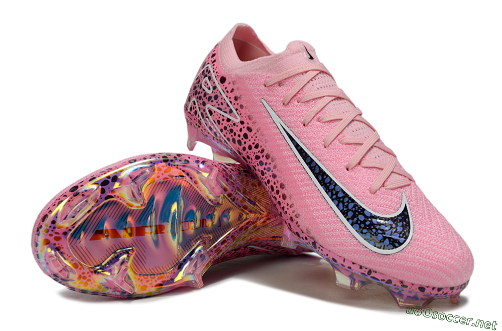 Unisex Nike Air Zoom Mercurial Vapor 16 Elite FG Football Boots - Pink/White/Leopard 4