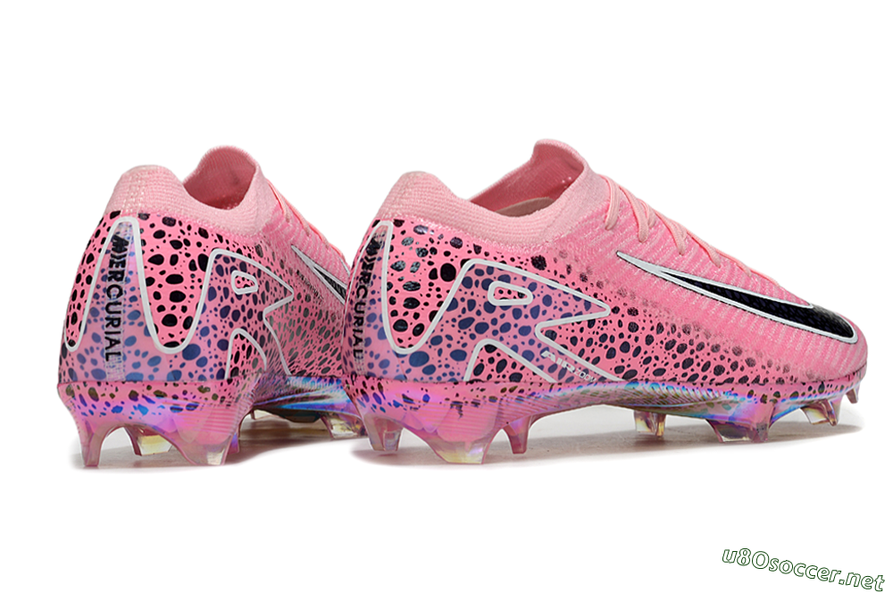 Unisex Nike Air Zoom Mercurial Vapor 16 Elite FG Football Boots - Pink/White/Leopard 7