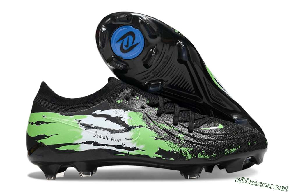 Men's Nike Phantom GX 2 Elite FG Football Boots - Black/Green/White 2