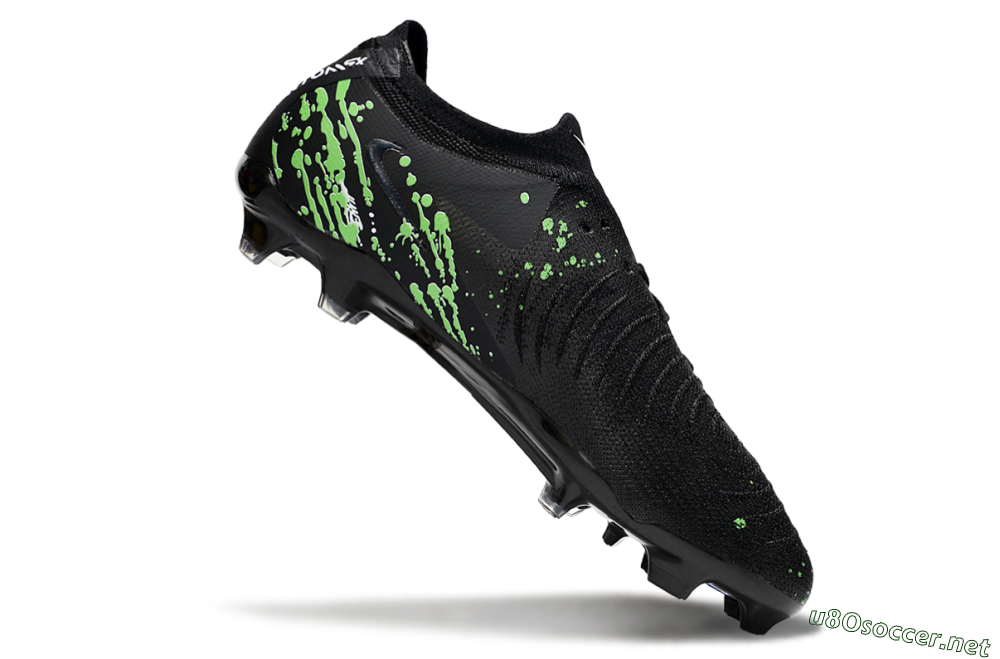 Men's Nike Phantom GX 2 Elite FG Football Boots - Black/Green/White 4