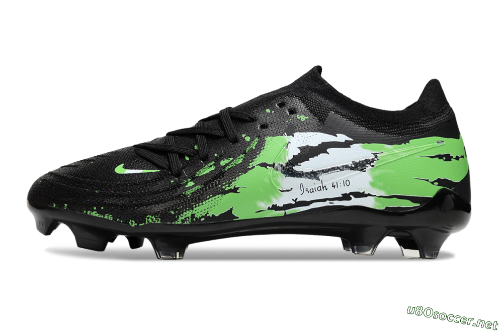 Men's Nike Phantom GX 2 Elite FG Football Boots - Black/Green/White 0