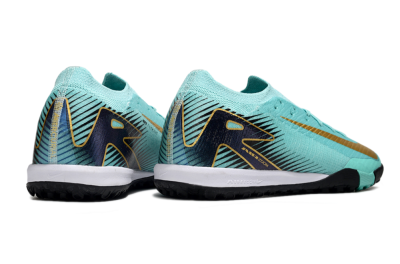 Men's Nike Air Zoom Mercurial Vapor 16 Elite TF Football Shoes - Jade/Gold/White