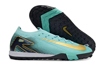 Men's Nike Air Zoom Mercurial Vapor 16 Elite TF Football Shoes - Jade/Gold/White