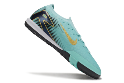 Men's Nike Air Zoom Mercurial Vapor 16 Elite TF Football Shoes - Jade/Gold/White