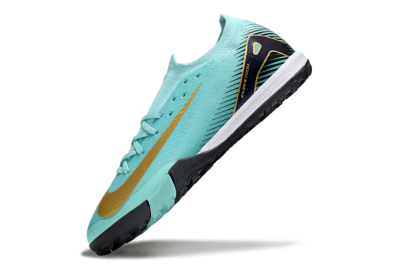 Men's Nike Air Zoom Mercurial Vapor 16 Elite TF Football Shoes - Jade/Gold/White
