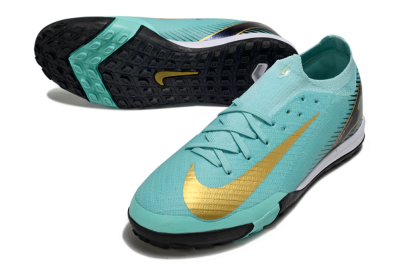 Men's Nike Air Zoom Mercurial Vapor 16 Elite TF Football Shoes - Jade/Gold/White