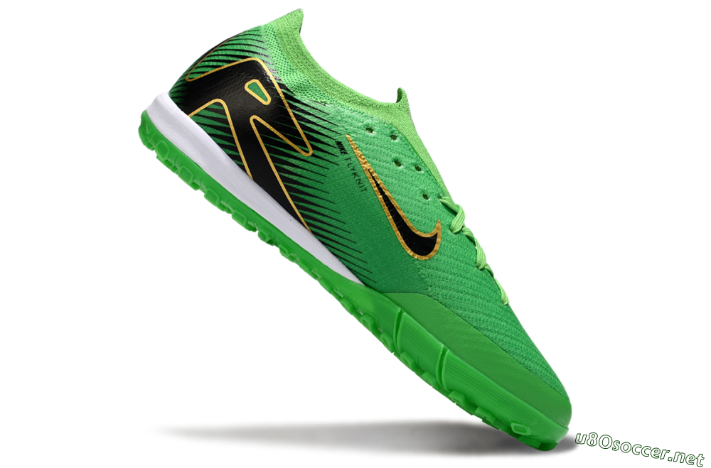 Men's Nike Air Zoom Mercurial Vapor 16 Elite TF Football Shoes - Green/Gold/Black 4