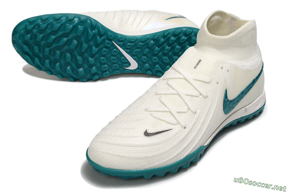 Men's Nike Phantom Luna Elite TF Football Shoes - Beige/Green 3