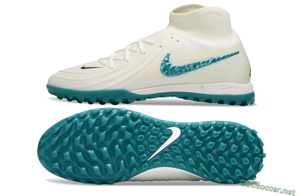 Men's Nike Phantom Luna Elite TF Football Shoes - Beige/Green 1