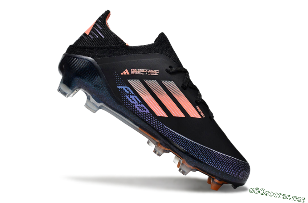 Kids Adidas F50 Elite FG Football Boots - Black/Pink/Blue 3