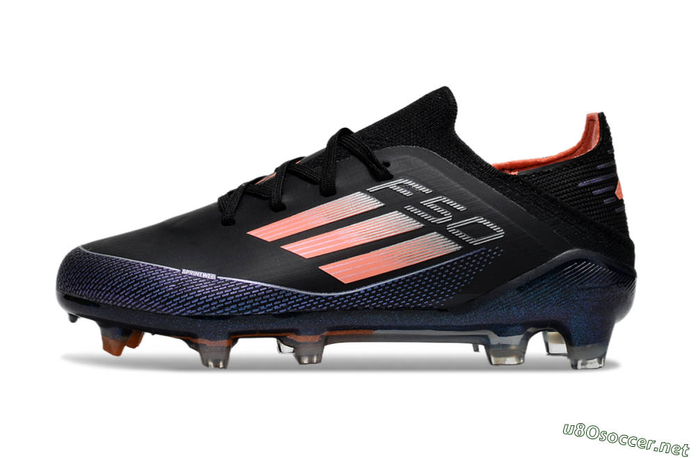 Kids Adidas F50 Elite FG Football Boots - Black/Pink/Blue 2