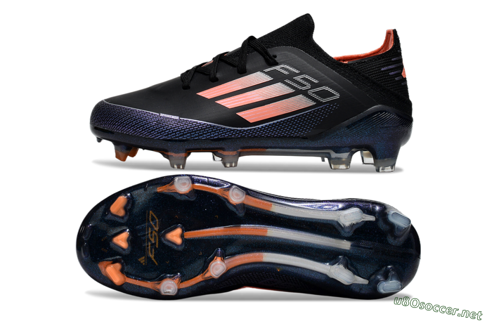 Kids Adidas F50 Elite FG Football Boots - Black/Pink/Blue 1