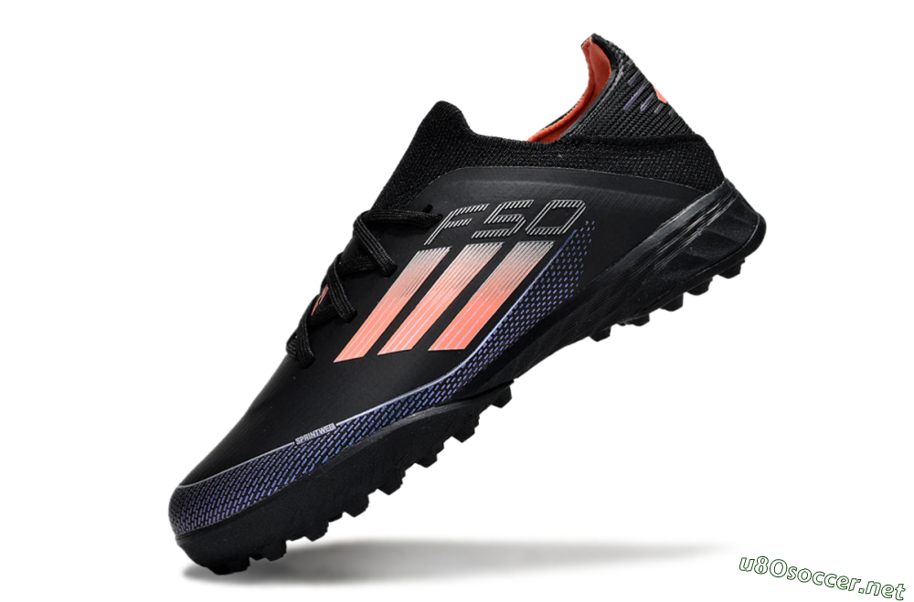 Kids Adidas F50 Elite TF Football Shoes - Black/Pink/Blue 4