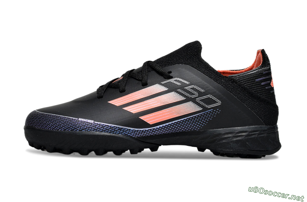 Kids Adidas F50 Elite TF Football Shoes - Black/Pink/Blue 2