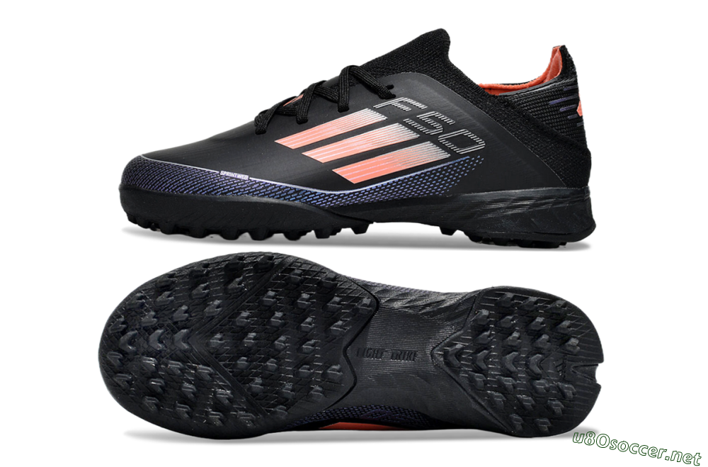 Kids Adidas F50 Elite TF Football Shoes - Black/Pink/Blue 1