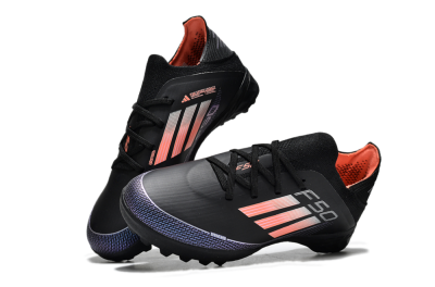 Kids Adidas F50 Elite TF Football Shoes - Black/Pink/Blue