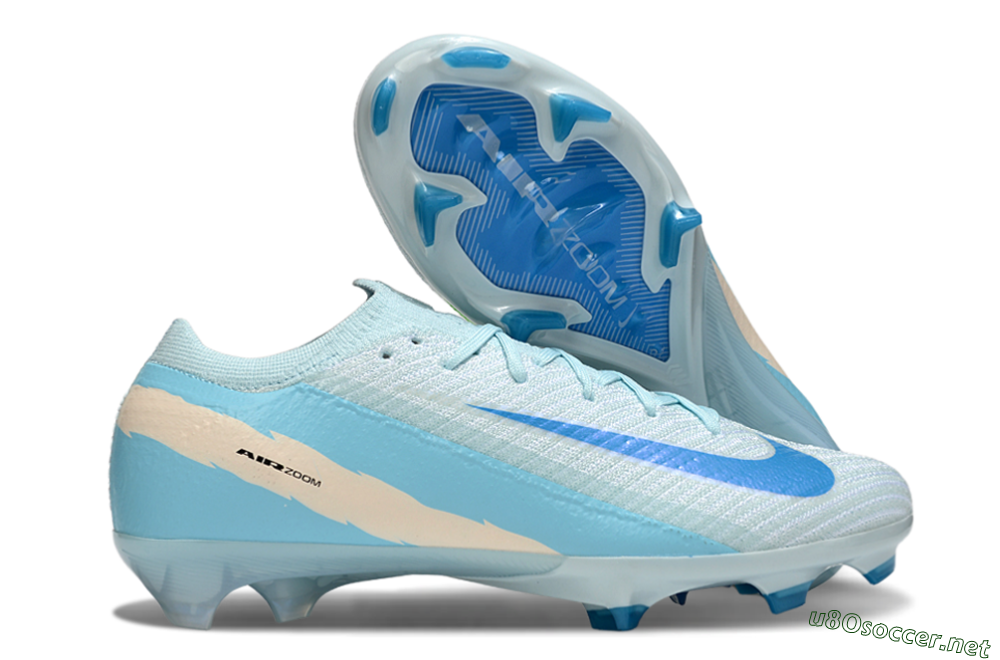 Unisex Nike Air Zoom Mercurial Vapor 16 Elite FG Football Boots - Jade/Blue/Beige 2