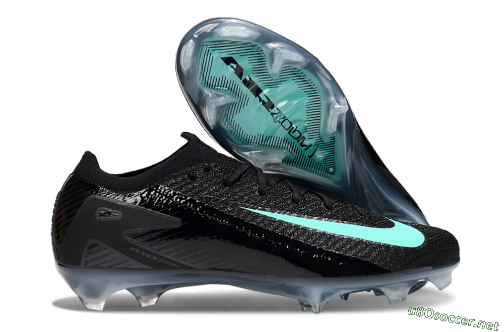 Unisex Nike Air Zoom Mercurial Vapor 16 Elite FG Football Boots - Black/Jade 2