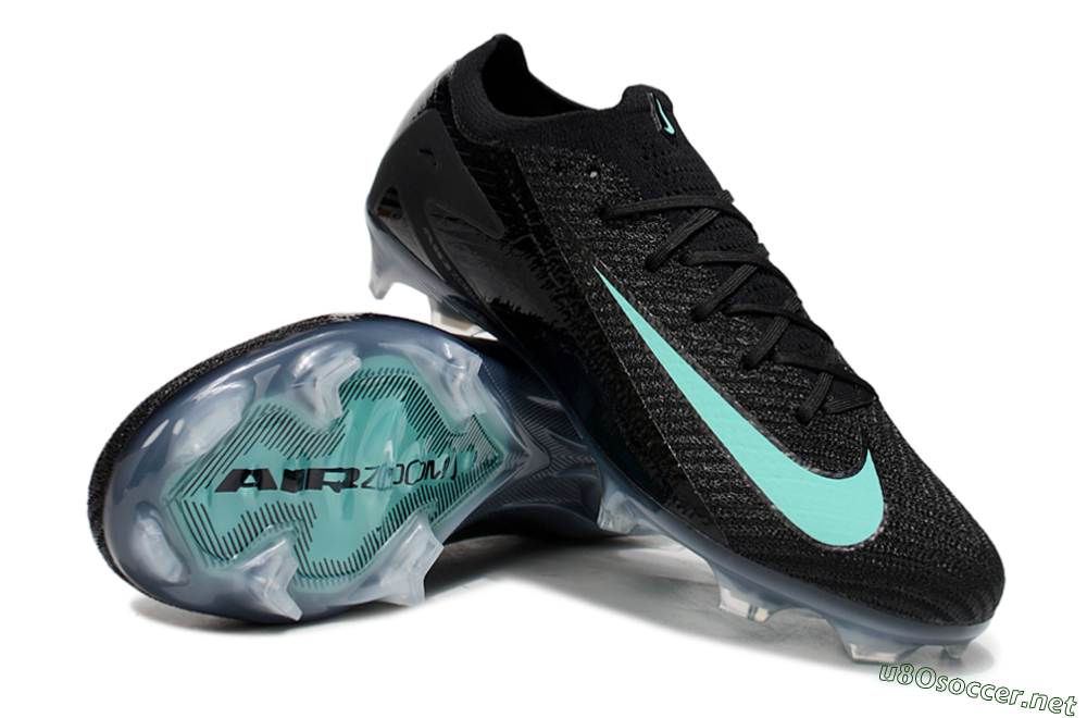 Unisex Nike Air Zoom Mercurial Vapor 16 Elite FG Football Boots - Black/Jade 3