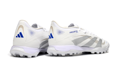 Men's Adidas Predator 25 Elite TF Football Shoes - Beige/Silver/White