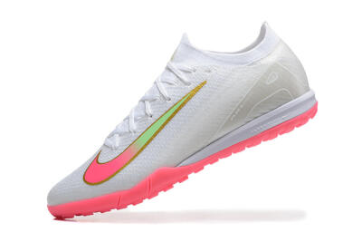 Men's Nike Air Zoom Mercurial Vapor 16 Elite TF Football Shoes - White/Pink/Gold