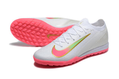 Men's Nike Air Zoom Mercurial Vapor 16 Elite TF Football Shoes - White/Pink/Gold