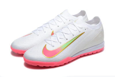 Men's Nike Air Zoom Mercurial Vapor 16 Elite TF Football Shoes - White/Pink/Gold