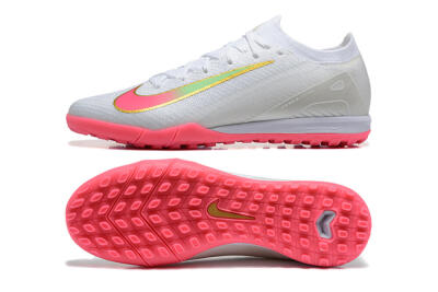Men's Nike Air Zoom Mercurial Vapor 16 Elite TF Football Shoes - White/Pink/Gold