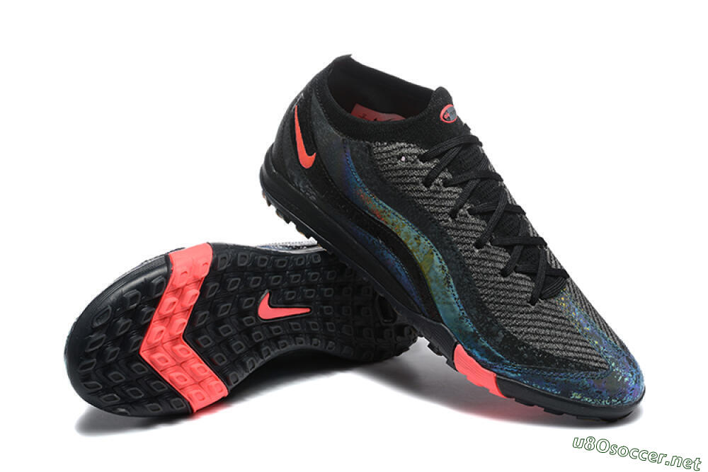 Men's Nike Air Zoom Mercurial Vapor 16 Elite TF Football Shoes - Black/Grey/Pink 4