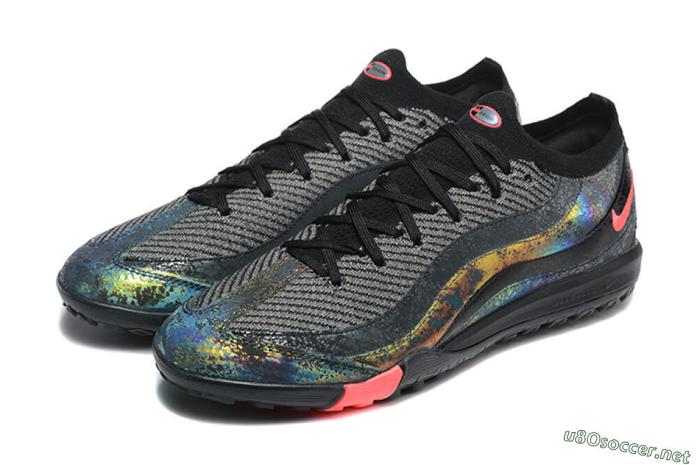 Men's Nike Air Zoom Mercurial Vapor 16 Elite TF Football Shoes - Black/Grey/Pink 5