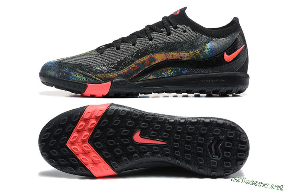 Men's Nike Air Zoom Mercurial Vapor 16 Elite TF Football Shoes - Black/Grey/Pink 1