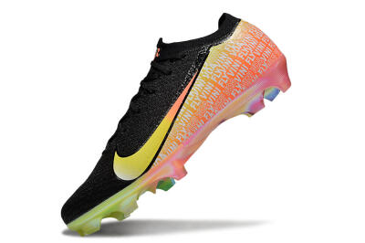 Unisex Nike Air Zoom Mercurial Vapor 16 Elite FG Football Boots - Black/Orange/Yellow