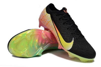 Unisex Nike Air Zoom Mercurial Vapor 16 Elite FG Football Boots - Black/Orange/Yellow