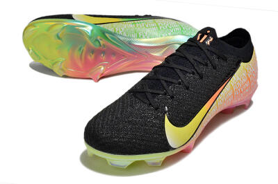 Unisex Nike Air Zoom Mercurial Vapor 16 Elite FG Football Boots - Black/Orange/Yellow