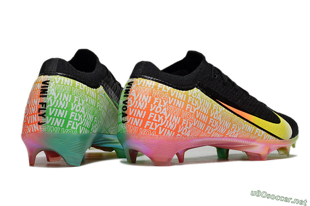Unisex Nike Air Zoom Mercurial Vapor 16 Elite FG Football Boots - Black/Orange/Yellow 7