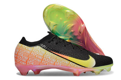 Unisex Nike Air Zoom Mercurial Vapor 16 Elite FG Football Boots - Black/Orange/Yellow