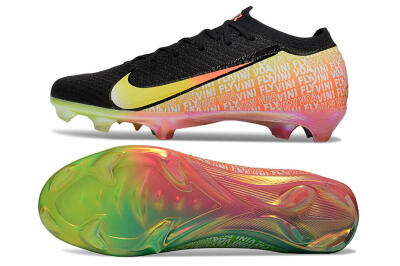 Unisex Nike Air Zoom Mercurial Vapor 16 Elite FG Football Boots - Black/Orange/Yellow