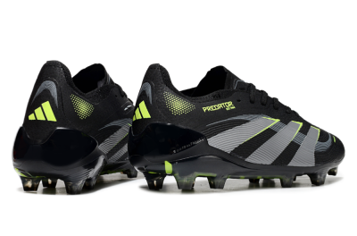 Unisex Adidas Predator 25 Elite FG Football Boots - Black/Silver/Yellow